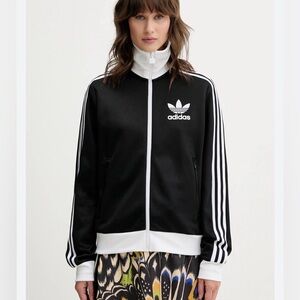 Adidas Women's Heritage Black and White track top Jacket
